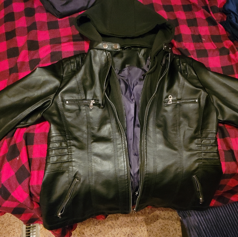 Faux leather jacket